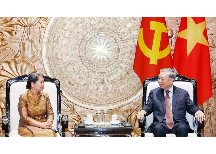 Party chief To Lam receives Cambodian solidarity front delegation